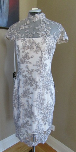 Nuevo con etiquetas Vestido de cóctel Tadashi Shoji para mujer de encaje Taida talla 8 - Imagen 9 de 9
