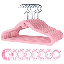 30 Samt baby Kleiderbügel Kinderbügel Bügel Anti-Rutsch Garderobenbügel mit Hake