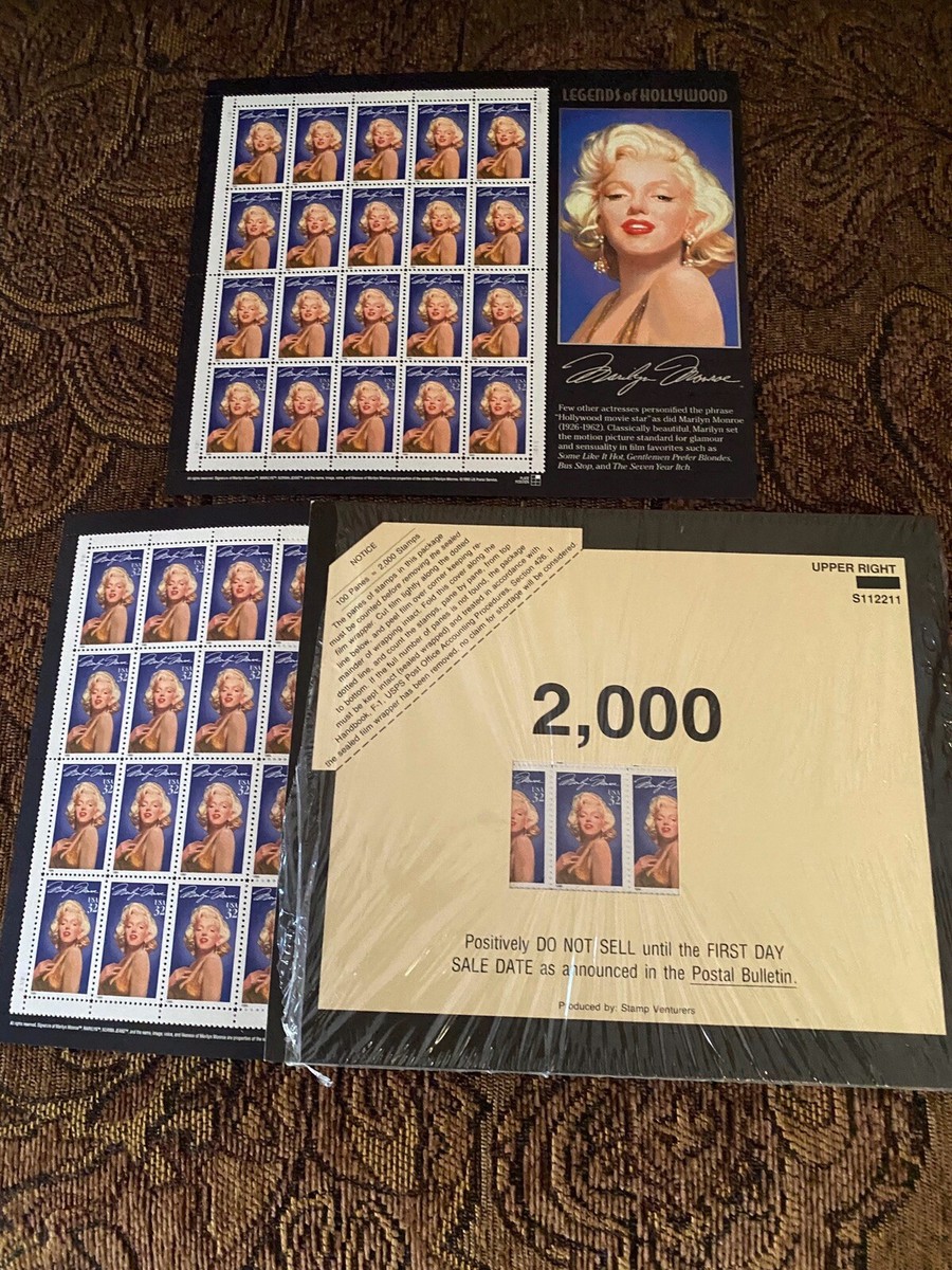 MARILYN MONROE LIFE OF 1926-1962 & 切手シート Amazon.com: USPS Legends of Hollywood Marilyn Monroe (1926