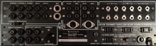 Kenwood KA -7002 Solid State Amp Back Plate w/All Inputs/Outputs & Power Cable - Zdjęcie 1 z 9