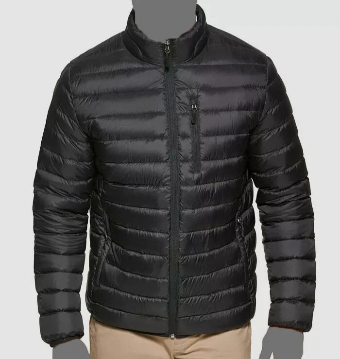 Club Room Men's Quilted Packable Puffer Jacket | Black | X-Large ( No Tags)