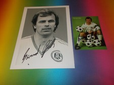 Bernard Dietz DFB FC Schalke 04 signed autograph on 20x28 photo + postcard