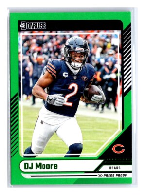 2024 Panini Donruss D.J. Moore #137 Press Proof Green