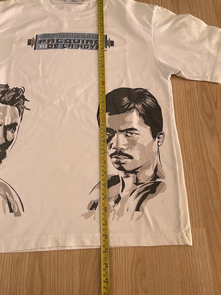 Camisa De Colección Y2K Oscar De La Hoya Vs Manny Pacquiao Para Hombres M Camiseta de Boxeo Foto 4 de 4