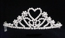 Pearl With Silver Plated Tiara. 2.25 inches Tall.