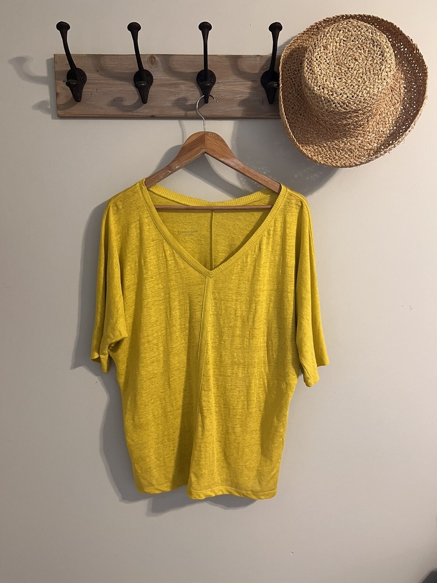 eileen fisher v neck jersey tee