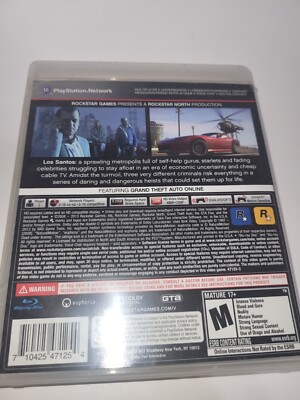 Sony PlayStation 3 PS3 Grand Theft Auto V 5 GTA V Complete w