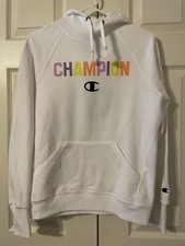 BNWT Small White Champion Womens Hoodie  Polyester/Cotton