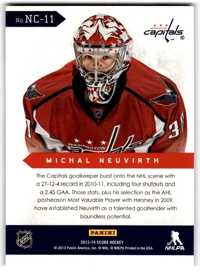 Michal Neuvirth 2013-14 Score Netcam #NC-11 Washington Capitals - Image 2 of 2