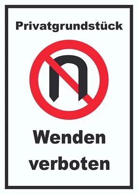 HB-DRUCK Privatgrundstück Wenden verboten Schild