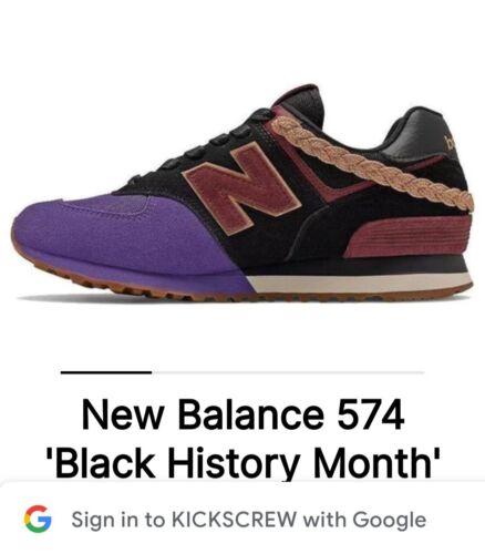 LTD EDITION NEW BALANCE 574 PURPLE  / GOLD  UK 10  JOGGING TRAINERS EURO 44 - Picture 1 of 19
