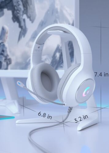 RGB Gaming Headphones with Dynamic Drivers and Noise-Canceling Microphone - Picture 11 of 11