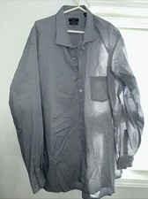 Shaquille O'Neal XLG Tall Fit Cooling Stretch Dress Shirt Gray Sz 19 38-39 