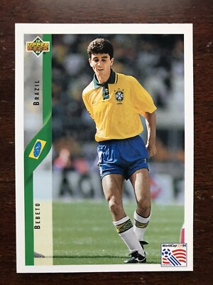 Bebeto Brazil 1994 Upper Deck World Cup Contenders Card 75 Rare Mint Nm Ebay