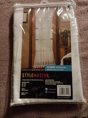 Stylemaster Splendor: 1 Batiste Door Panel w/tieback 56''w x 40''l Beige 100% Poly