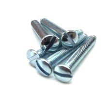 Image of M3.5 x 25MM SILVER ELECTRICAL SOCKET SCREWS PLUG SOCKET OUTLET ELECTRICAL SCREW