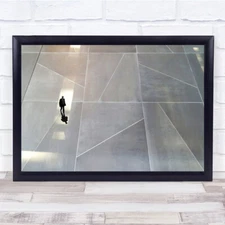 Caught Into The Light Floor Man Small Alone Lonely Creative Edit Wall Art Print