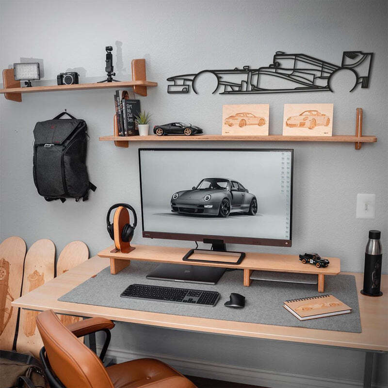 Wall Art Home Decor 3D Acrylic Metal Car Auto Poster USA Silhouette  2012 RB8