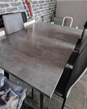 Small Dining Table Modern Kitchen Furniture 4 Seater Metal Desk Breakfast Room