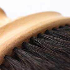 Nackenpinsel Friseurpinsel Nackenb&uuml;rste Nackenwedel Rosshaar Pinsel B&uuml;rste Natur