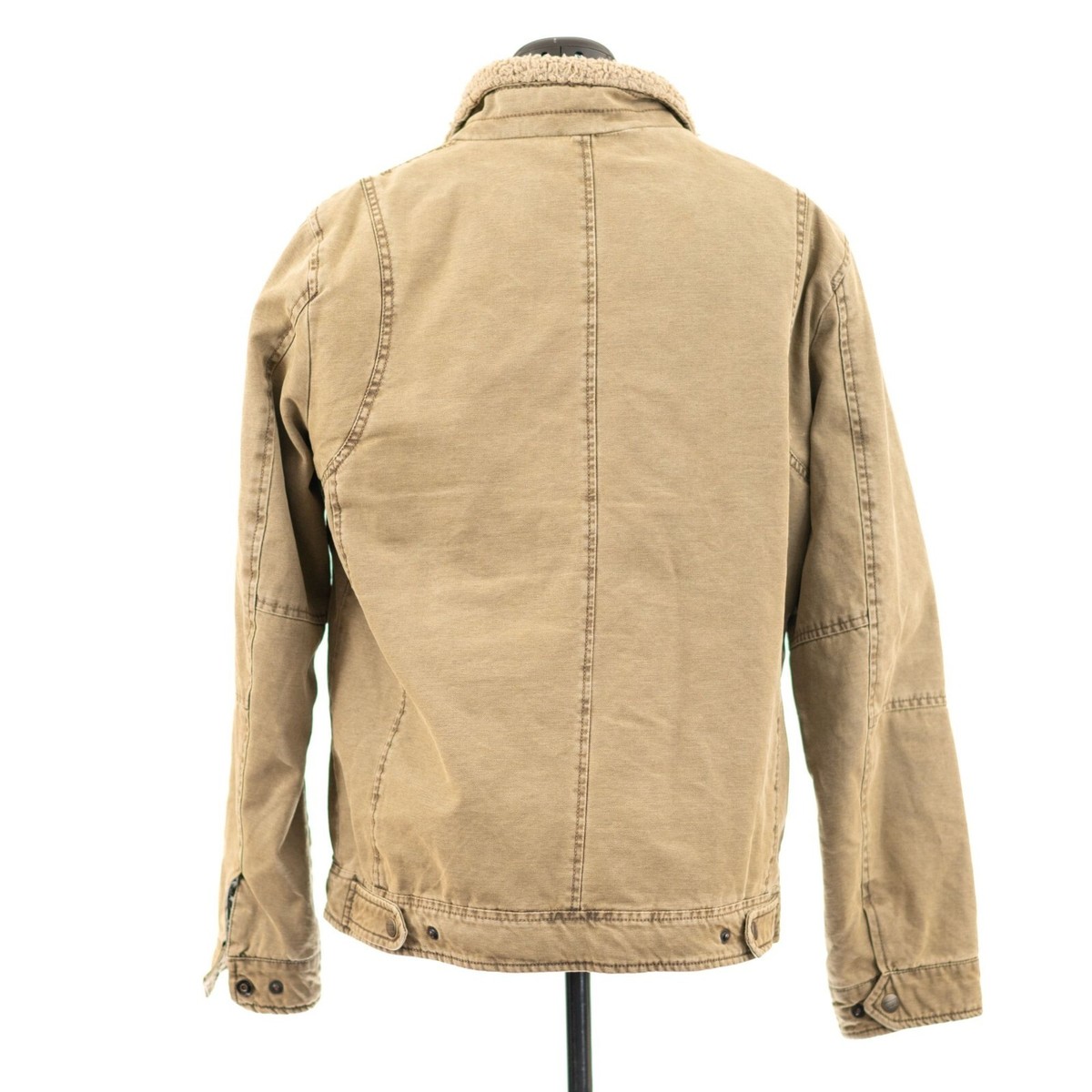 LEVI'S Sherpa Lined 54163 Canvas Jacket Men's Small Olive Green LEVI'S Sherpa Lined 54163 Canvas Jacket Men's Small Olive Green