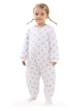 Homeal Toddler Sleep Sack 3T-5T Huge Warm White Stars