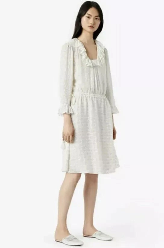 Abito da cocktail avorio Tory Burch nuovo con etichette taglia 6