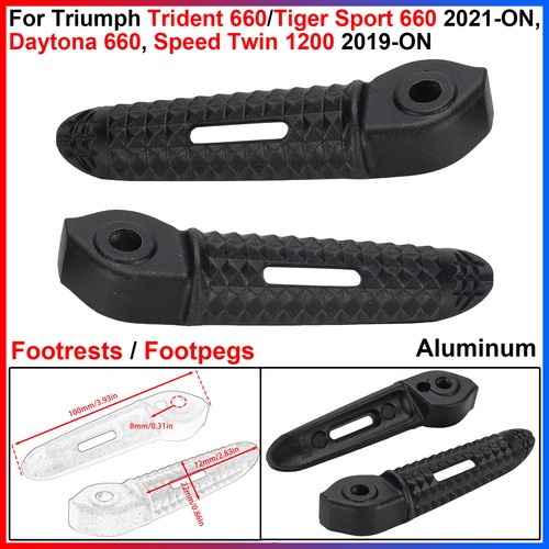 For Triumph Tiger Sport 660, Speed Twin 1200 - 1 Pair of Rear Footrests/Footpegs - 第 1/12 張圖片
