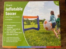 GIANT Inflatable Soccer Ball with Goal Portable Outdoor Fun Brand New in Package