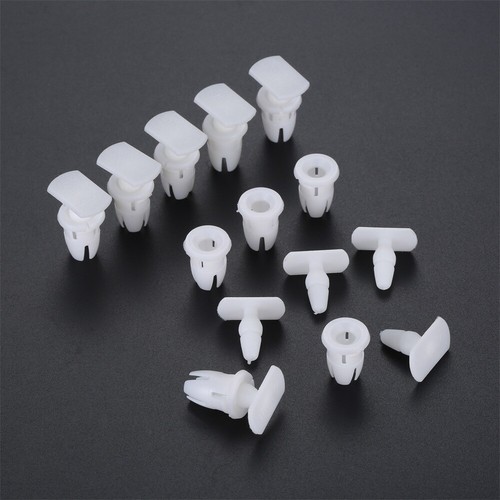 10pcs Auto Fastener Door Sill Repair Trim Clips For Mercedes/Benz White Plastic - Afbeelding 2 van 13