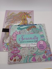 2 Stress Relieving Artist Coloring Books Kaleidoscope Gardens Animals