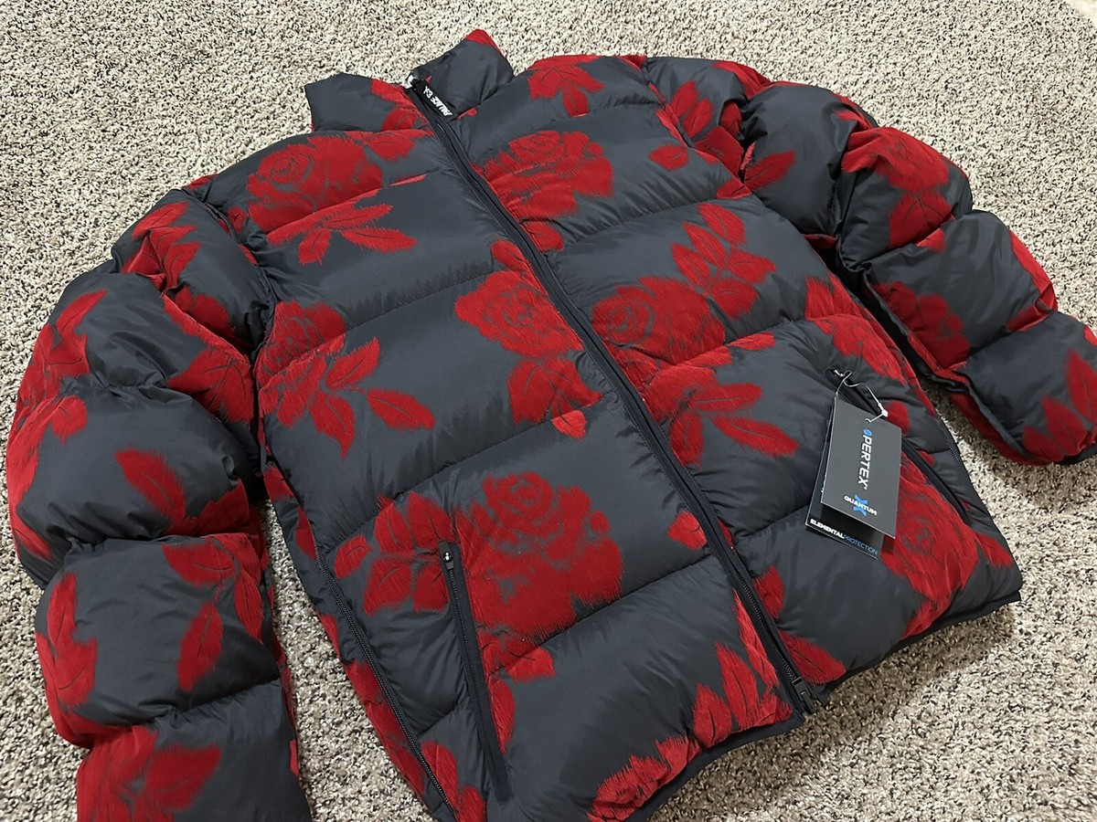 PALACE Y-3 ADIDAS COLLAB REVERSIBLE PUFFER JACKET BLACK ROSE