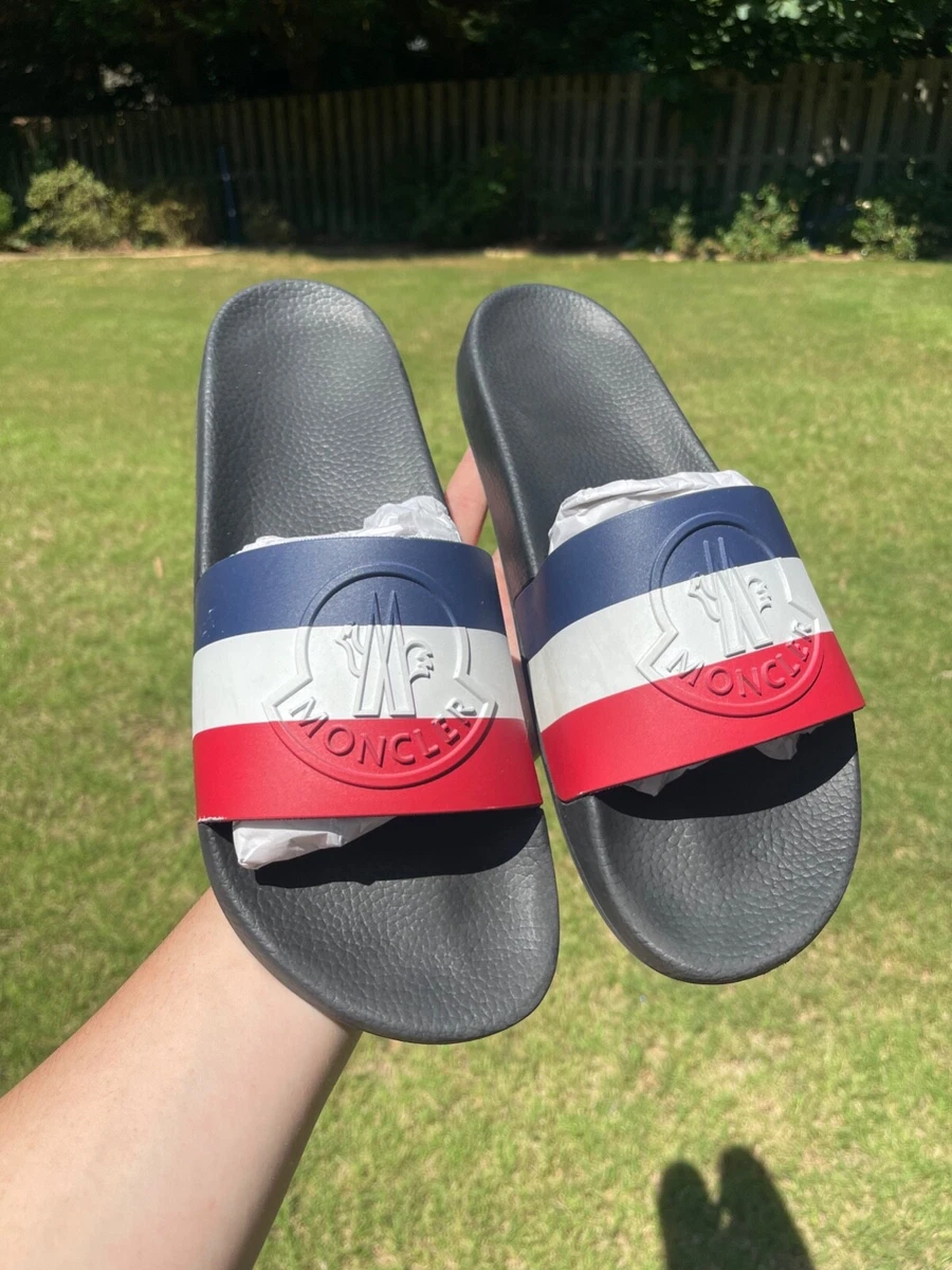 Moncler Basile Slides — Size 13 US — Size 46 EU — Pre Owned, In great condition
