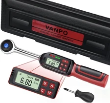VANPO 3/8 Inch Drive Digital Torque Wrench5-99.5 ft-lbs./6.8-135Nm, ±2 CW Tor...