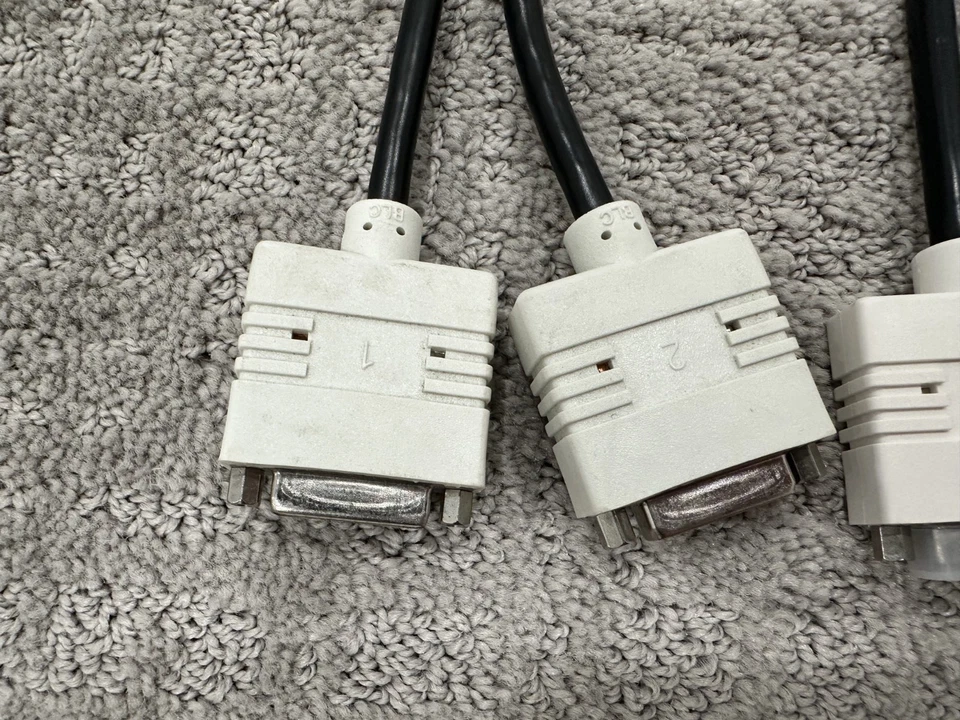 (2) DMS-59 to Dual DVI adapter Y cable splitter & VGA Female, DVI-I Female PC - Image 2 of 4