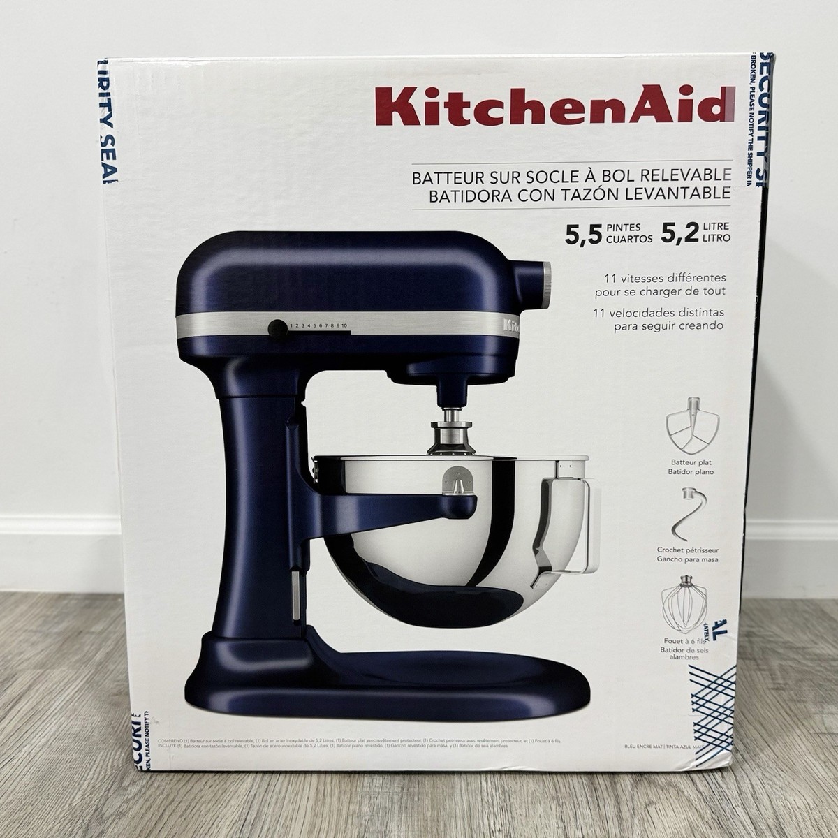 KitchenAid KSM55SXBXIB 5.5 Qt Bowl-Lift Stand Mixer Ink Blue New