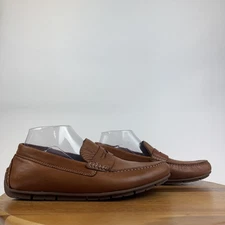 New Mens Johnston & Murphy Baldwin Driver Brown Leather Penny Loafers Size 8.5 M