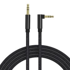 Elbow 3.5mm Braided Male to Male Stereo Audio AUX Cable Cord for iPod CAR iPhone