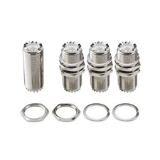 PL-259 Bulkhead Connector 4 PCS UHF Female to UHF Female Adapter SO-239