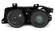 Scheinwerfer links für 5er BMW E34 + 7er E32 in Schwarz mit Fadenkreuz H1 H1