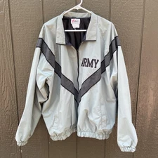 US Army PT Physical Fitness IPFU Uniform Jacket XL Gray Pre-owned