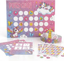 Fun Potty Training Chart with Stickers for Girls - Unicorn Reward System Motiv