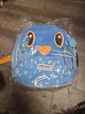 GREEN FROG FRIENDS CHILD TODDLER CHARACTER BACKPACK BIRD BLUE