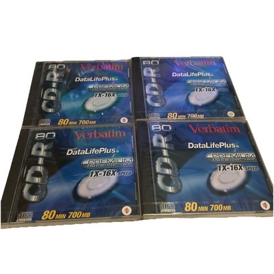 Verbatim DataLifePlus CD-R 80 Min 700MB Premium Tech Azo Blue 1X-16X Speed
