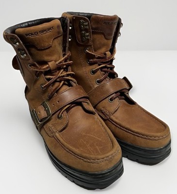 Vintage Ralph Lauren Polo Sport Leather Boots British Tan Women s 7.5