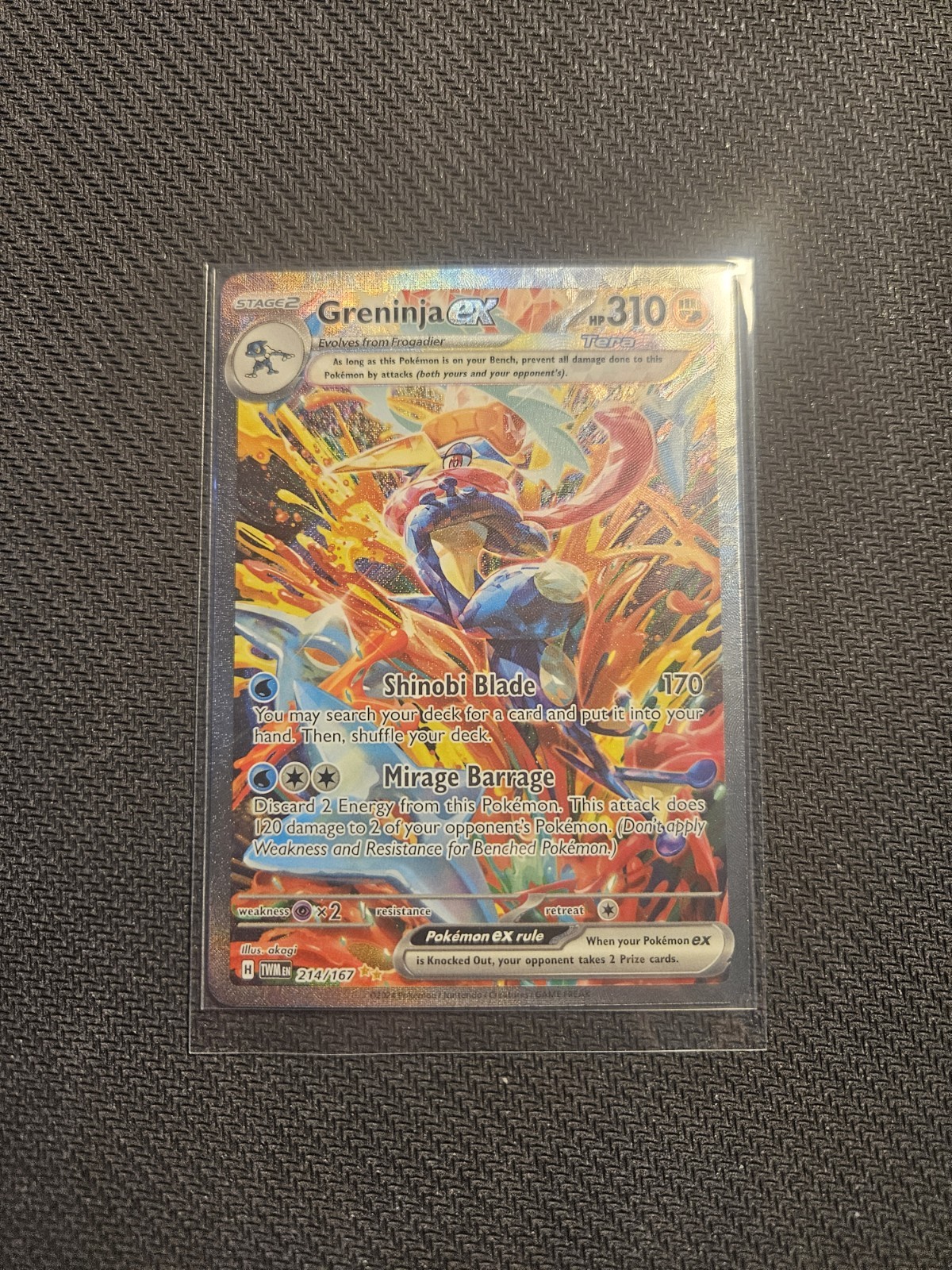 Greninja ex 214/167 Pokemon Card Twilight Masquerade SV06 - Near Mint