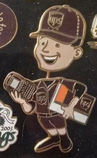 UPS DRIVER / BOBBLEHEAD UNITED PARCEL SERVICE Lapel Pin