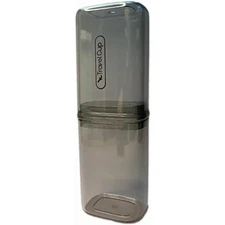 Portable Travel Toothbrush Holder Case with Toothpaste Container Translucent