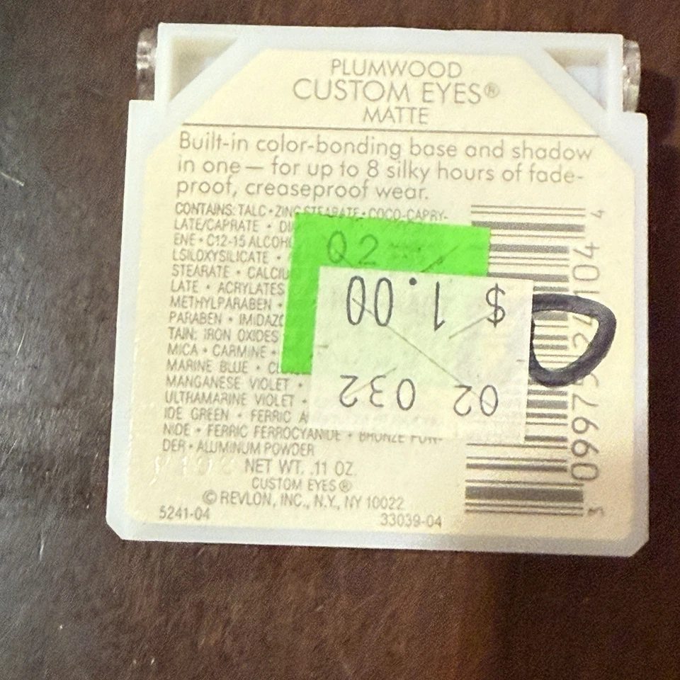 REVLON Custom Eyes Matte Eye Shadow Eyeshadow Plumwood  Vtg New Rare HTF - Image 2 of 2