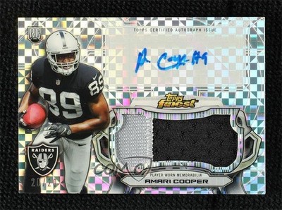 2015 Topps Finest Jumbo Relic Refractor X-Fractor 20/20 Amari Cooper Auto 1q7k